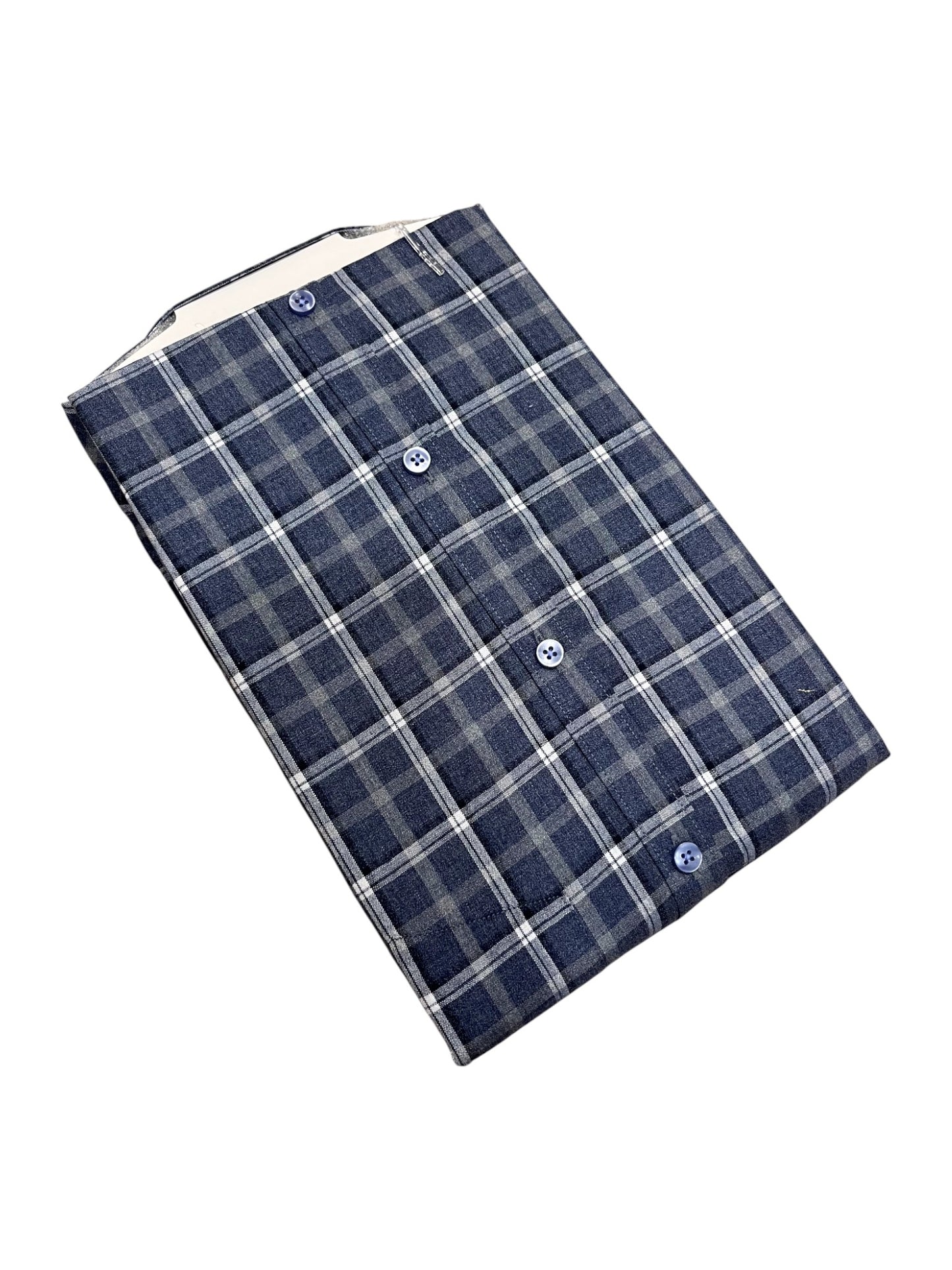 Southloom Pure Cotton Blue Cheack Shirt (XL HS)