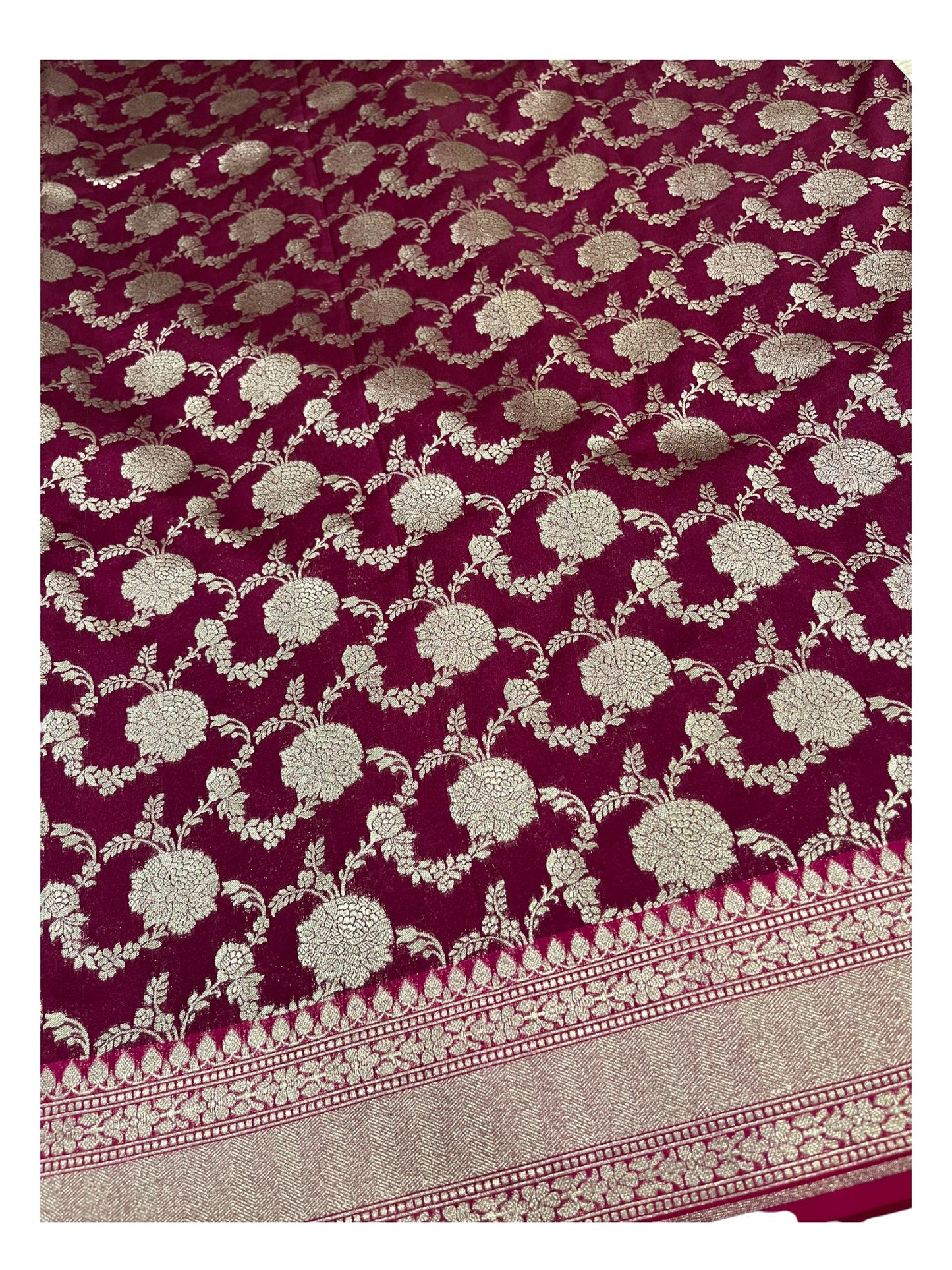 Southloom  Banarasi Silk Saree with Woven Work on Body and Borders