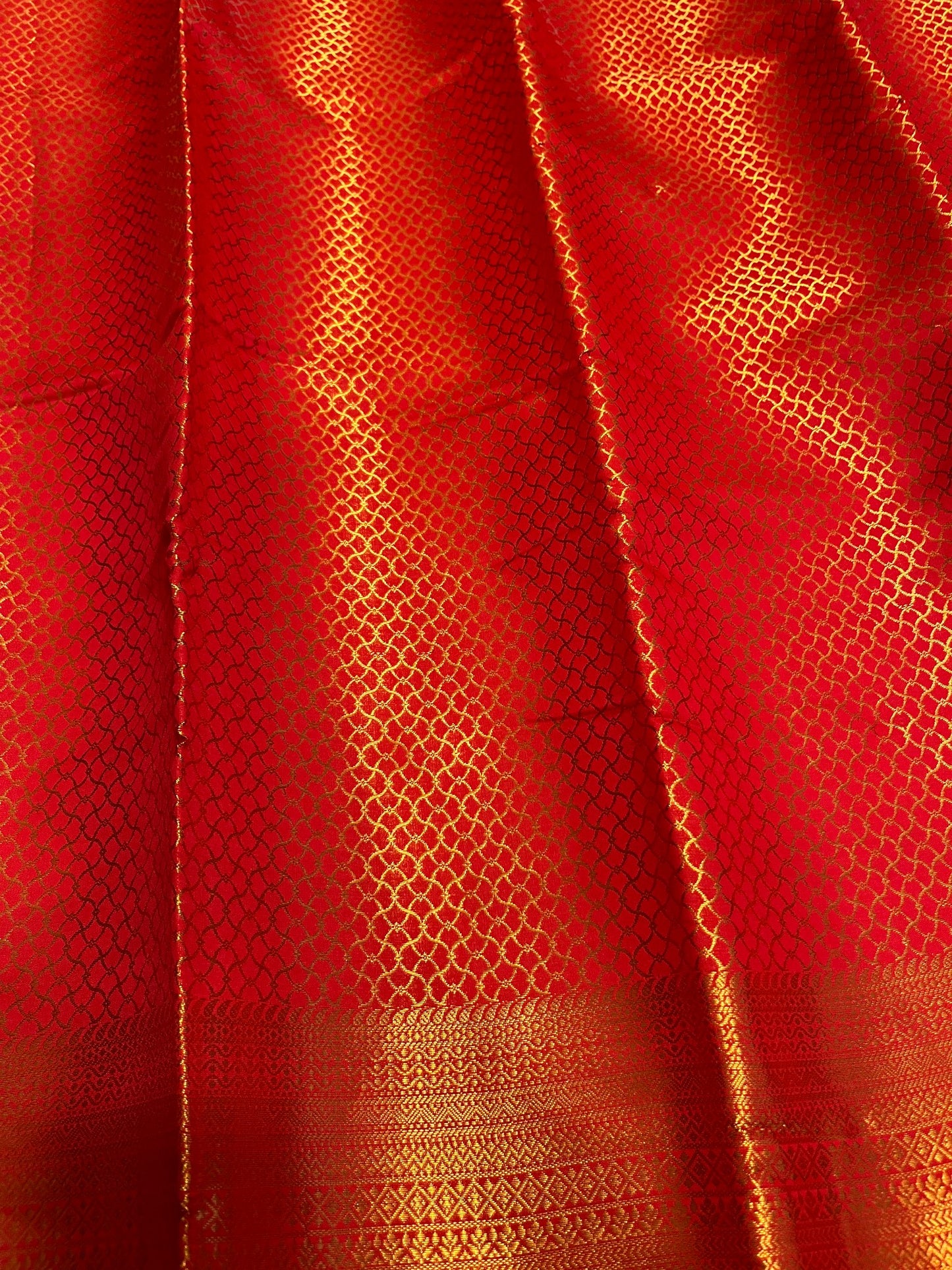 Southloom Premium Semi Silk Zari Work Brocade Saree in Bridal Red with Matching Pallu