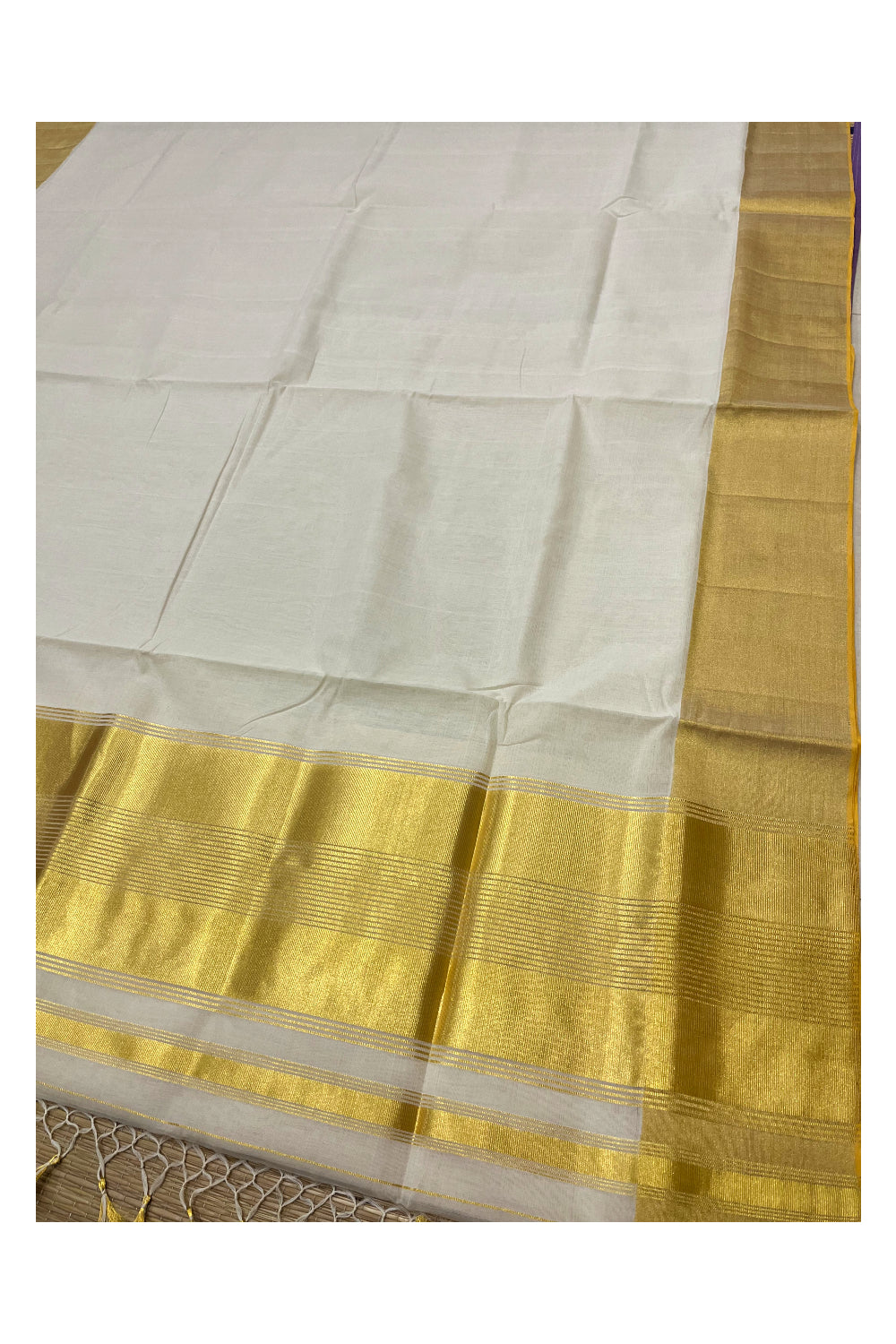 Southloom Super Premium Balaramapuram Unakkupaavu Handloom Saree with 8x5 Inch Kasavu