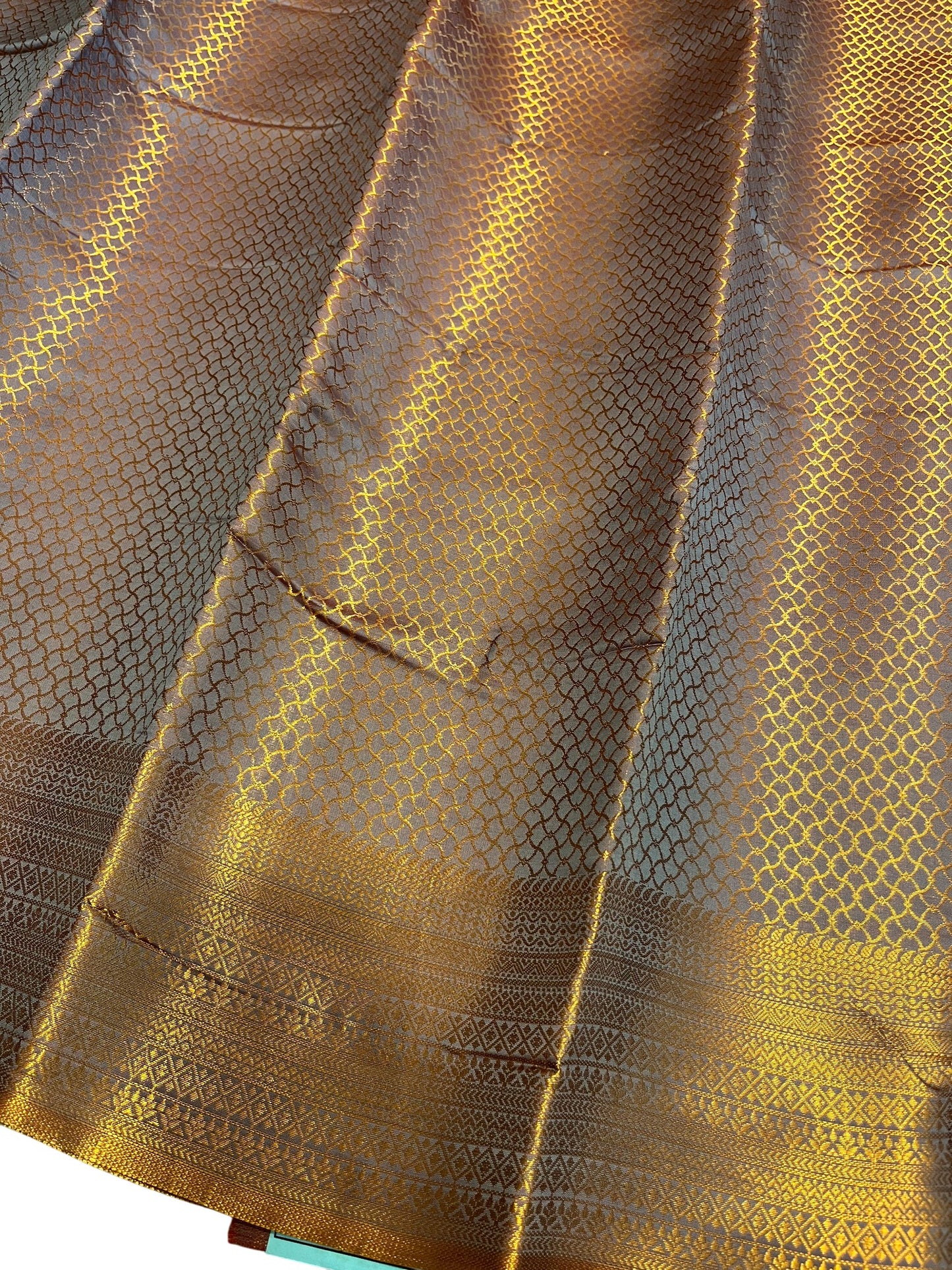 Southloom Brocade Silk Bridal Saree WIth Woven Borders And Blouse Piece