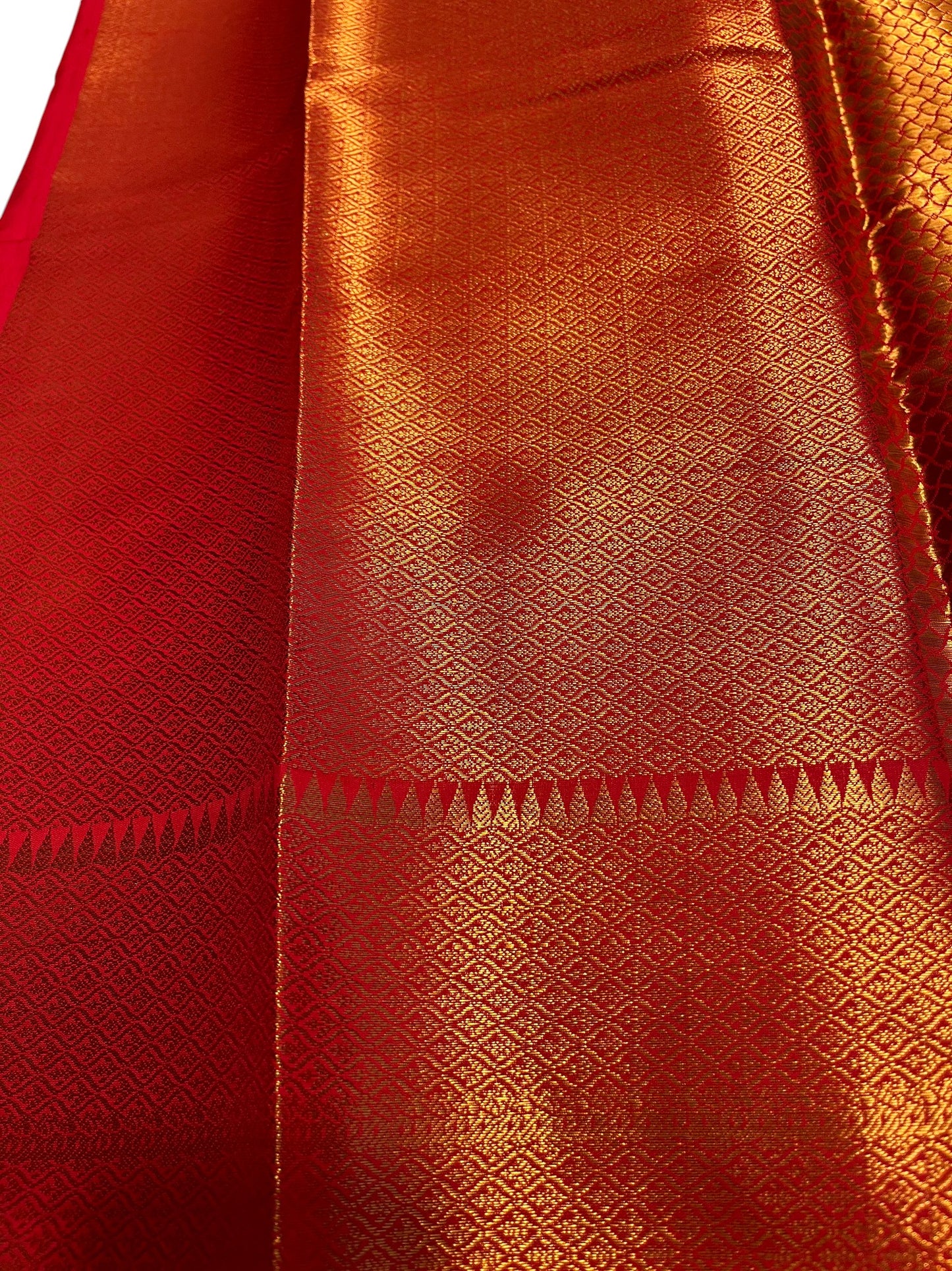 Southloom Premium Semi Silk Zari Work Brocade Saree in Bridal Red with Matching Pallu