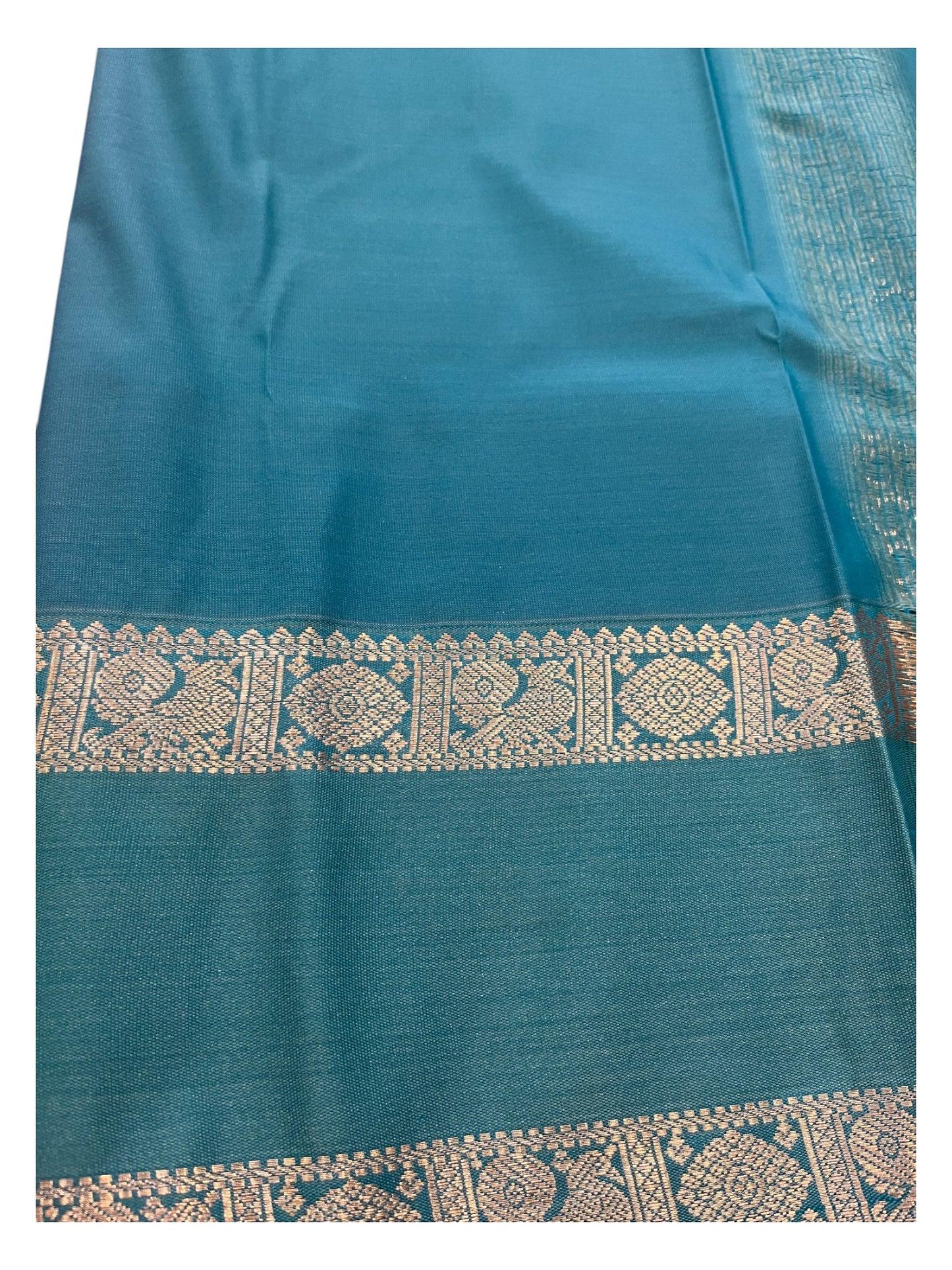 Southloom Banarasi Semi Silk Saree with Woven Work on Body(Red)