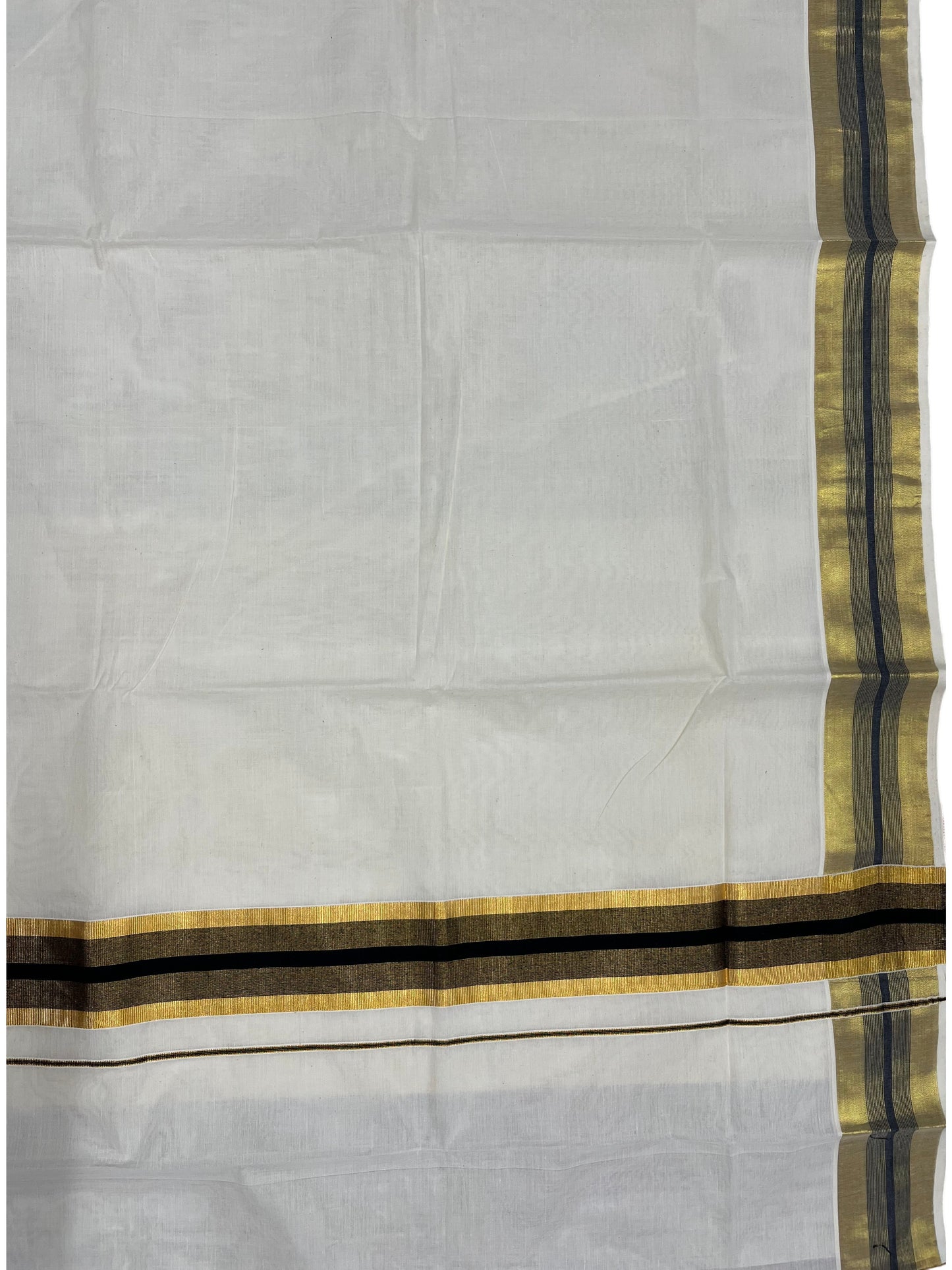 Southloom Pure Cotton Kerala Saree with Kasavu and Black Border