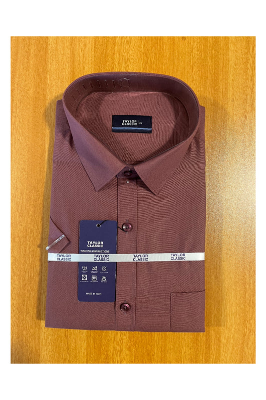 Pure Cotton Purple Solid Shirt (46 HS)