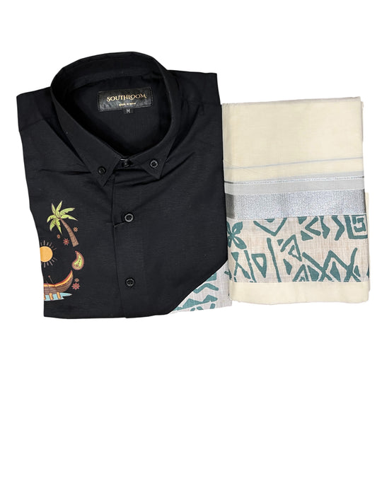 Southloom Stylish & Classy Budget Combo Shirt + Mundu for Men