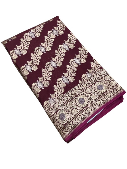 Southloom Pure Banarasi Silk Saree with Woven Work on Body and Borders