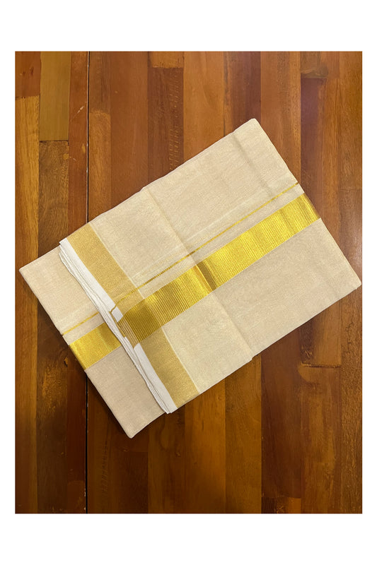 Southloom Premium Handloom Tissue Mundu with 1.5 inch Kasavu Border (Onam Mundu 2023)