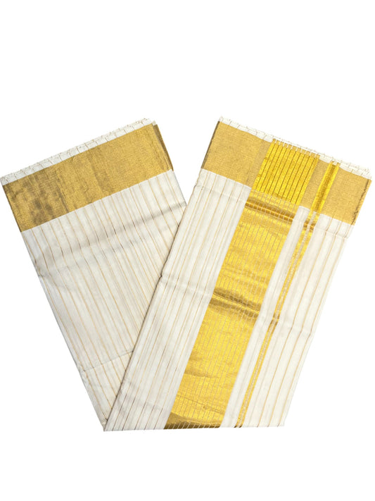 Southloom Super Premium Balaramapuram Unakkupaavu Handloom Cotton Saree with Stripes on Body
