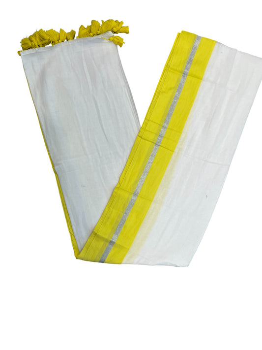 Southloom Mul Cotton 120 x 120 Soft Fabric Saree in Yellow Colour