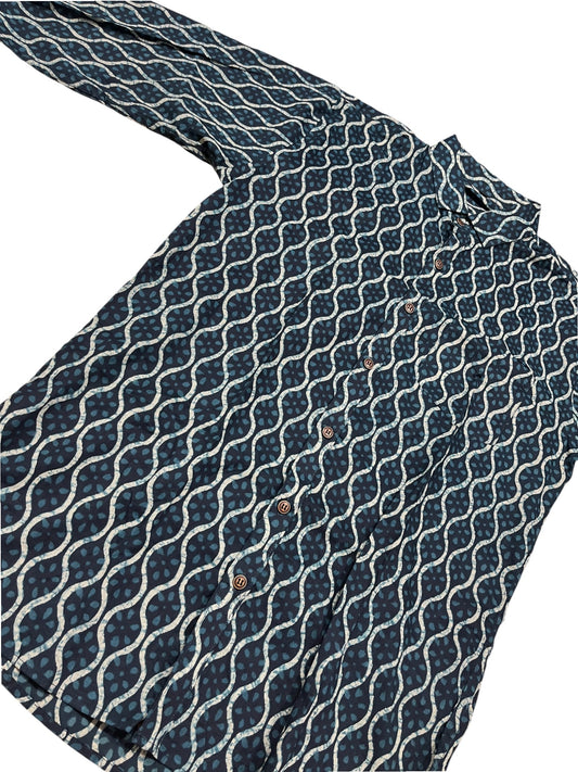 Southloom Jaipur Pure Cotton Block Printed Shirt for Men (Medium)