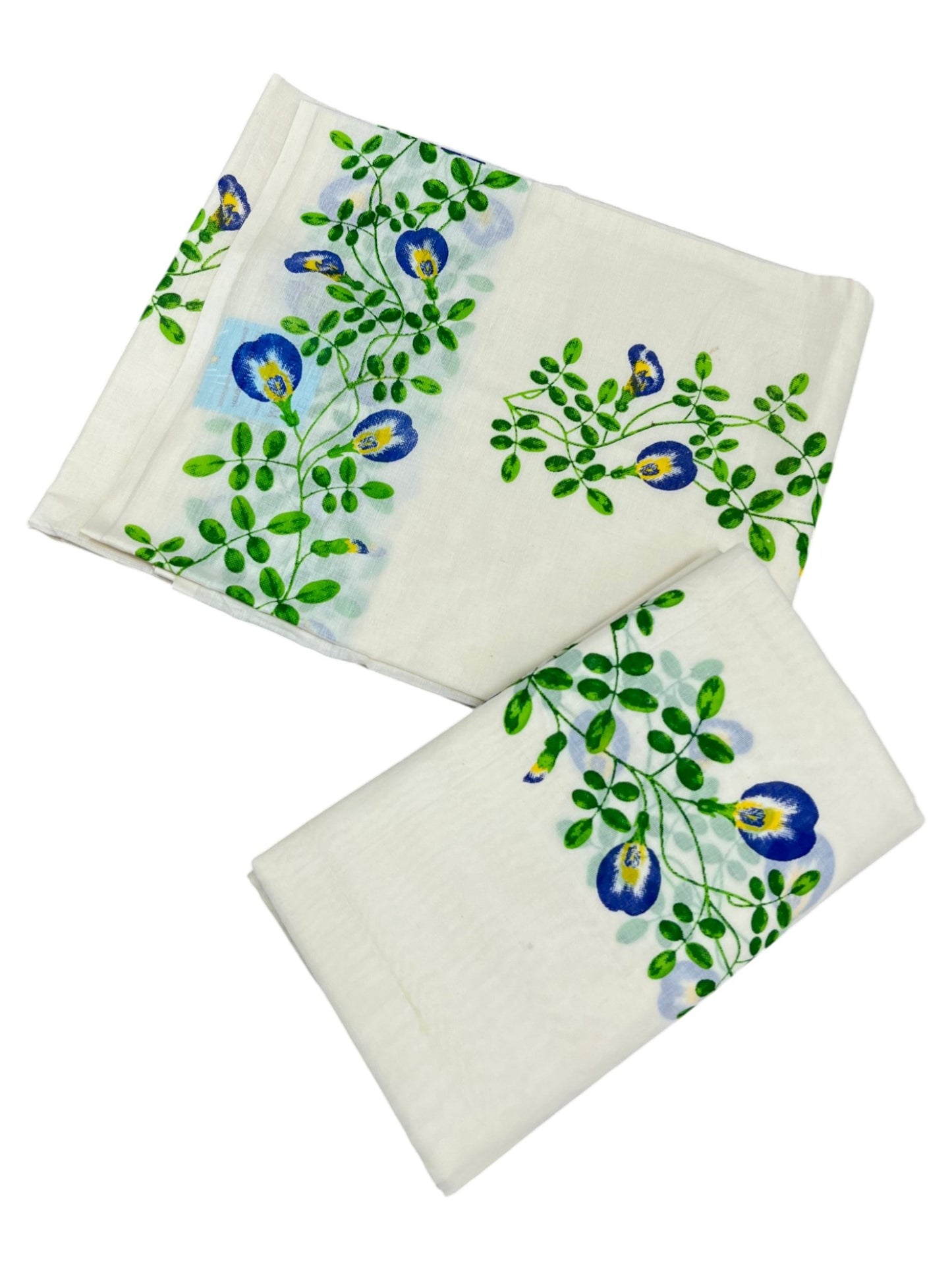 Southloom Cotton Single Set Mundu (Mundu Neriyathum) With Digital Floral Print in 2.80 Mtrs SL318
