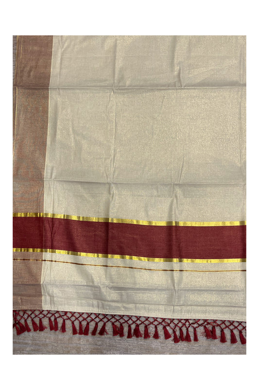 Southloom Kerala Tissue Kasavu Saree