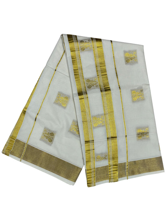 Southloom Kerala Pure Cotton Saree with Peacock Woven Work on Body