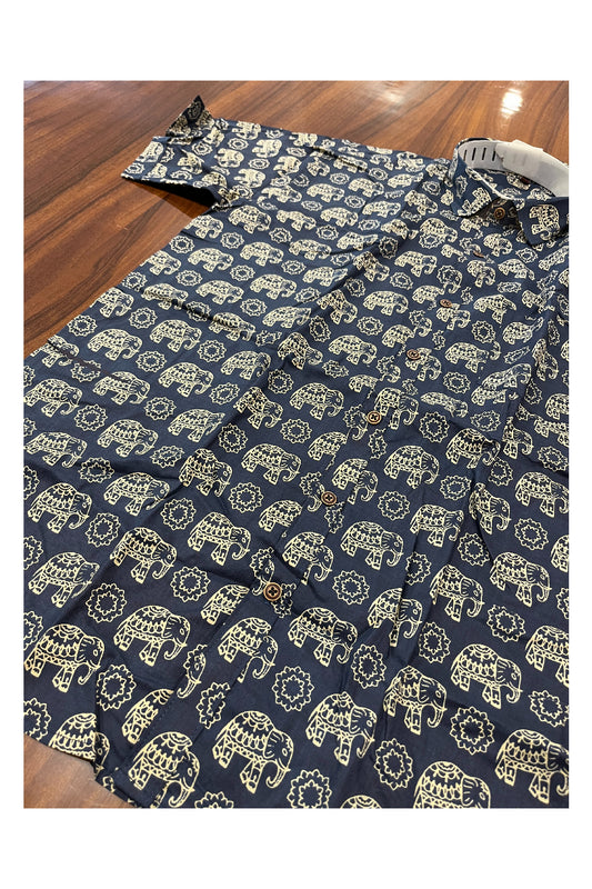 Southloom Jaipur Pure Cotton Printed Shirt For Men (XL)