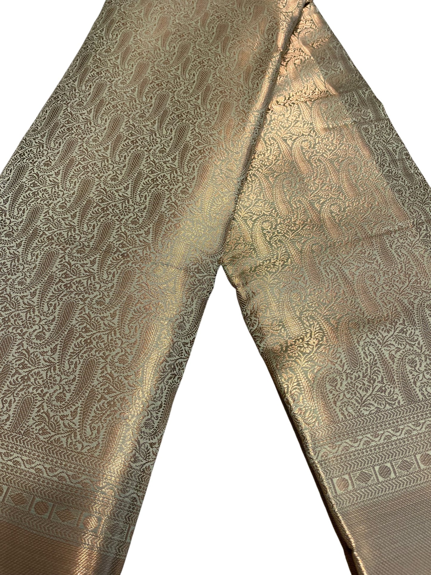 Southloom Premium Semi Silk Zari Work Brocade Saree in Bridal Green with Matching Pallu