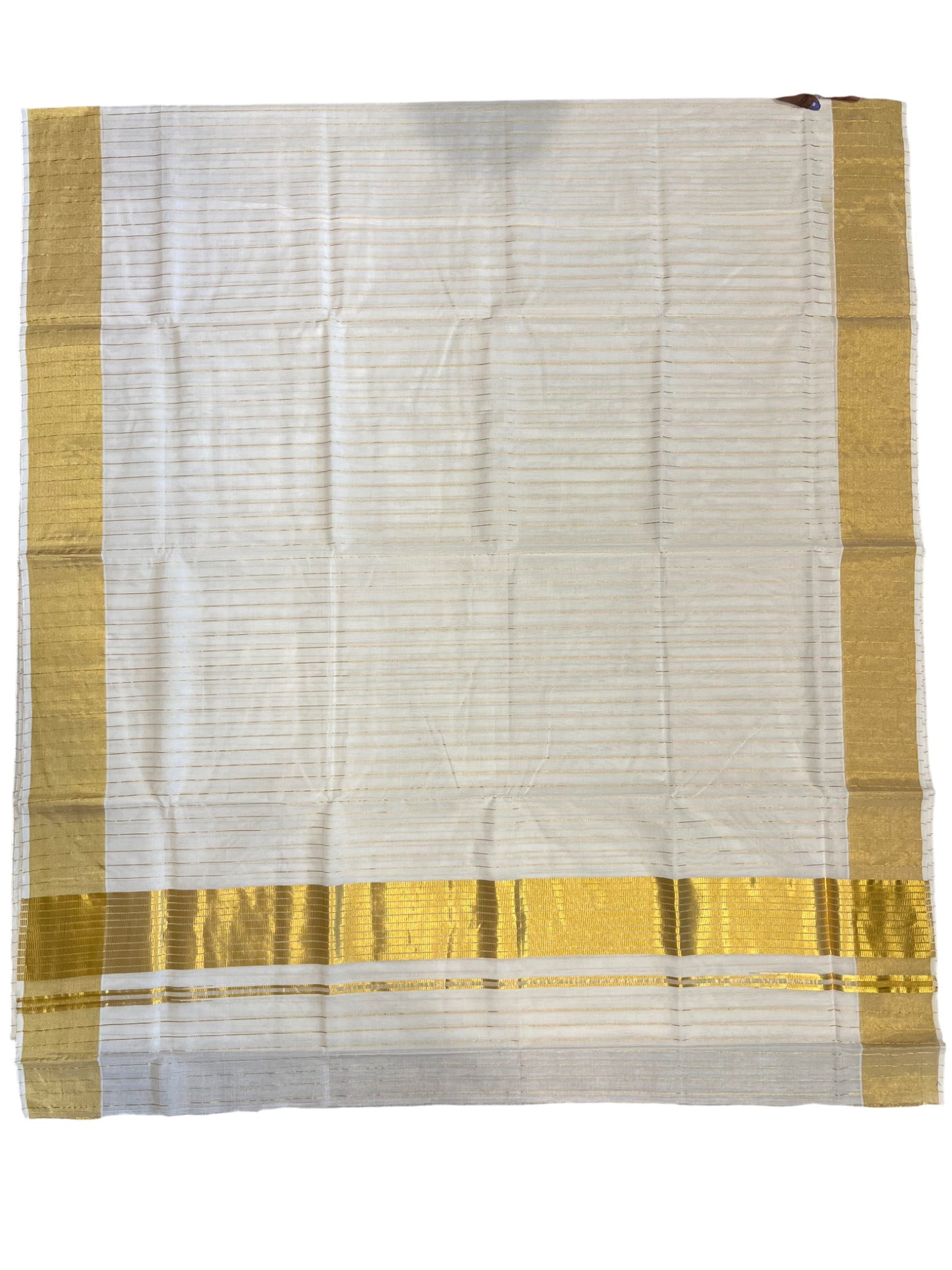 Southloom Super Premium Balaramapuram Unakkupaavu Handloom Cotton Saree with Stripes on Body