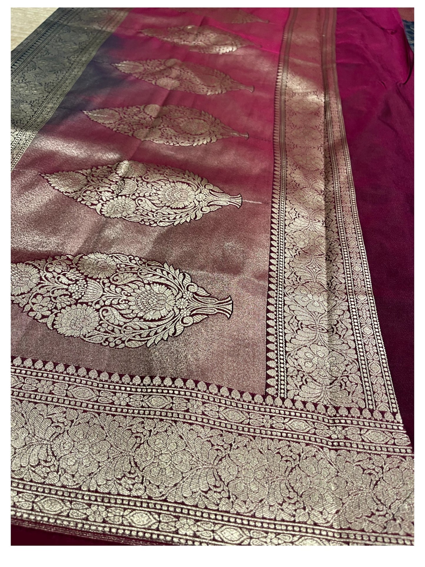 Southloom  Banarasi Silk Saree with Woven Work on Body and Borders