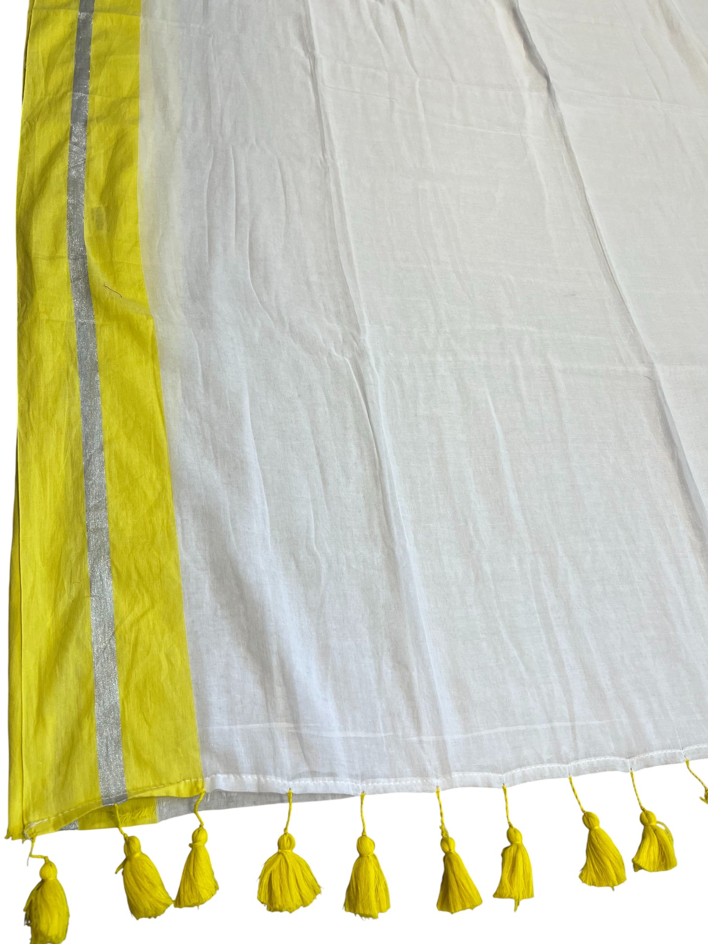 Southloom Mul Cotton 120 x 120 Soft Fabric Saree in Yellow Colour