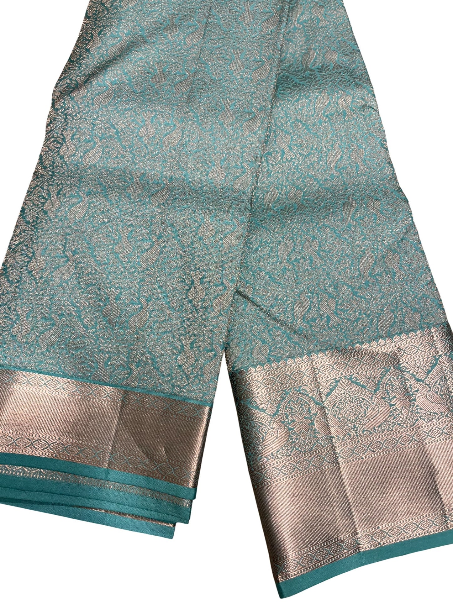 Southloom Pure Handloom Bridal Kanchipuram Silk Saree with Korvai Work