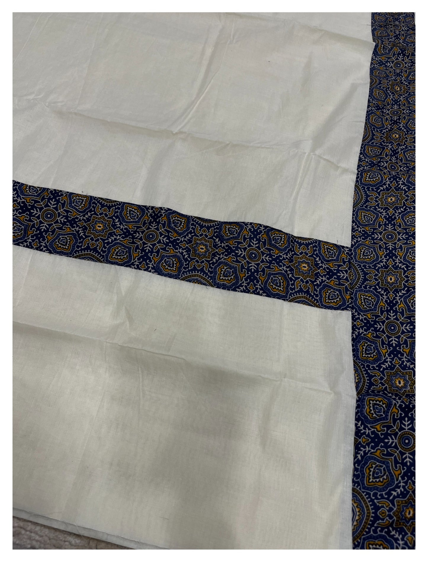 Southloom Cotton Kerala  Saree with Ajrakh Printed