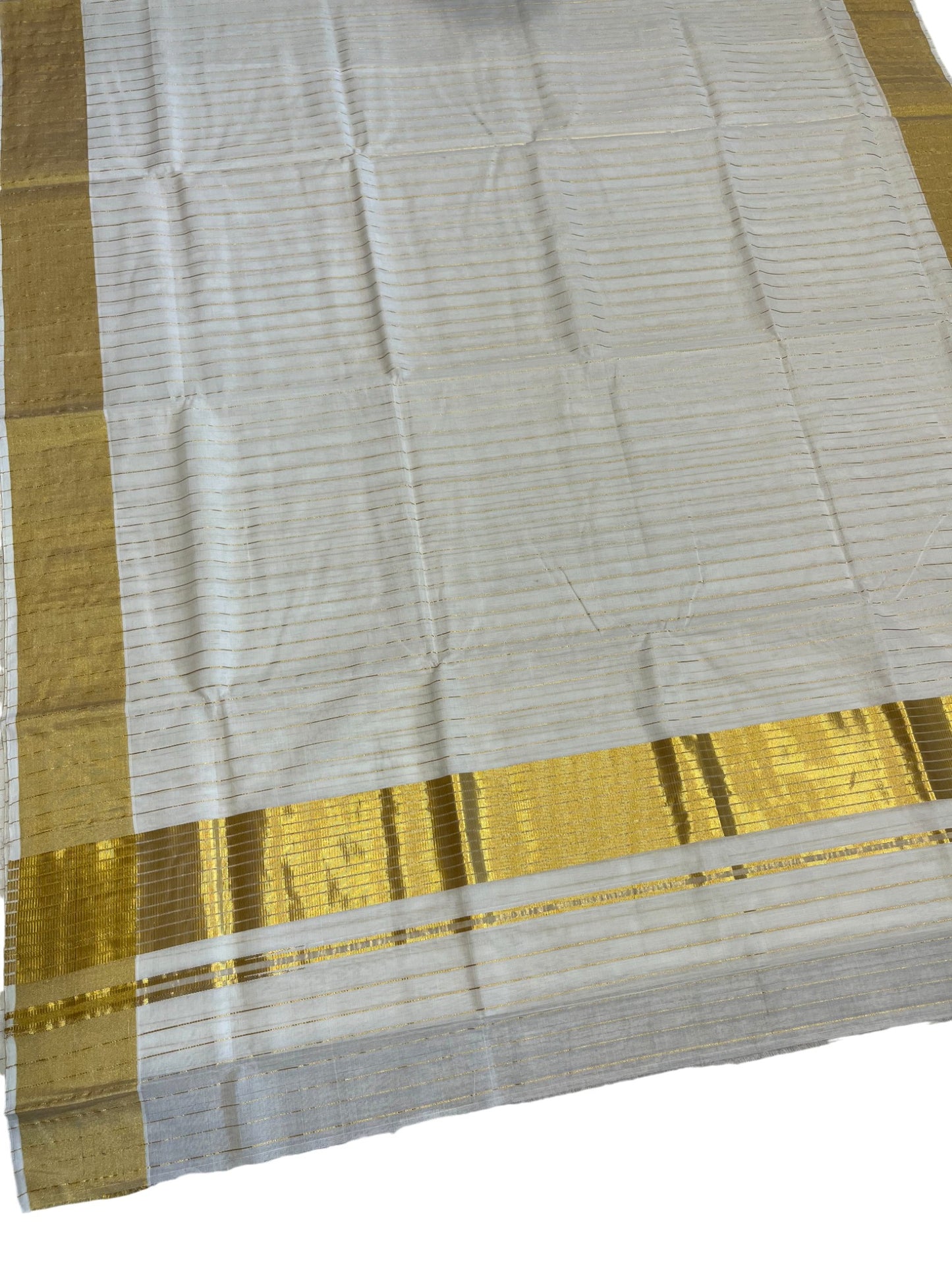 Southloom Super Premium Balaramapuram Unakkupaavu Handloom Cotton Saree with Stripes on Body
