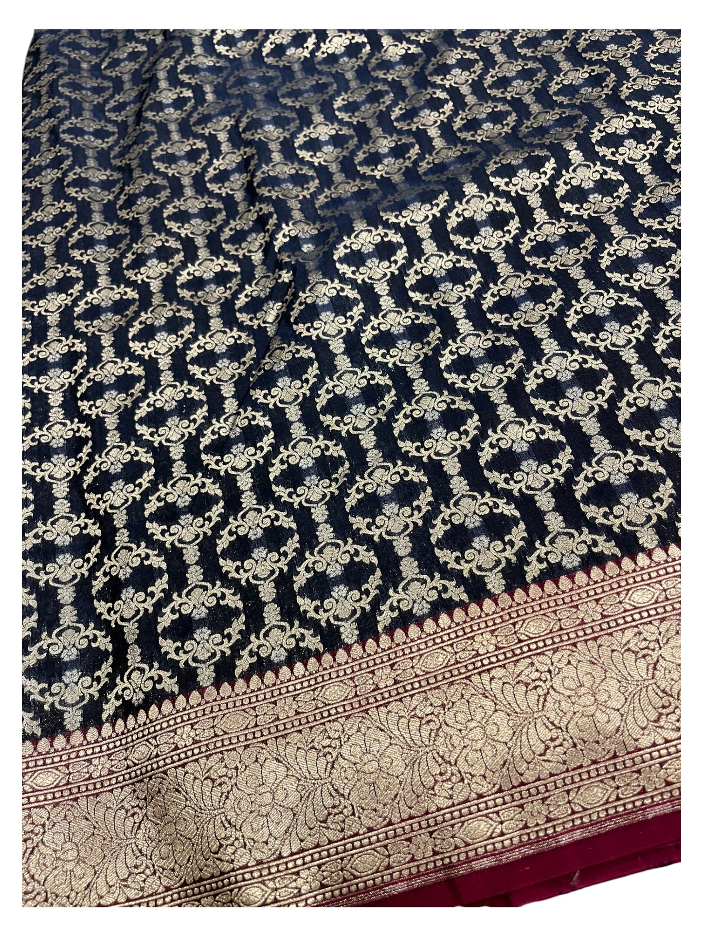 Southloom  Banarasi Silk Saree with Woven Work on Body and Borders