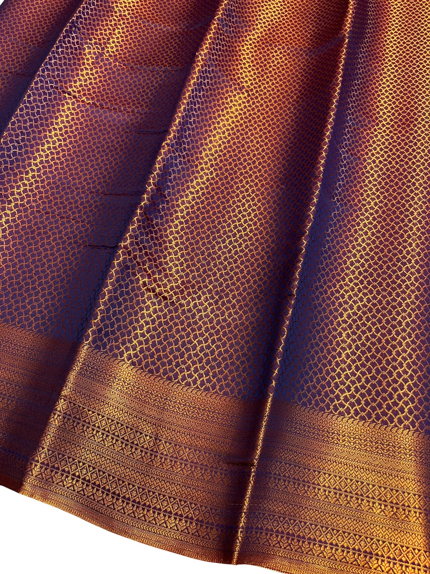 Southloom Brocade Silk Bridal Saree WIth Woven Borders And Blouse Piece