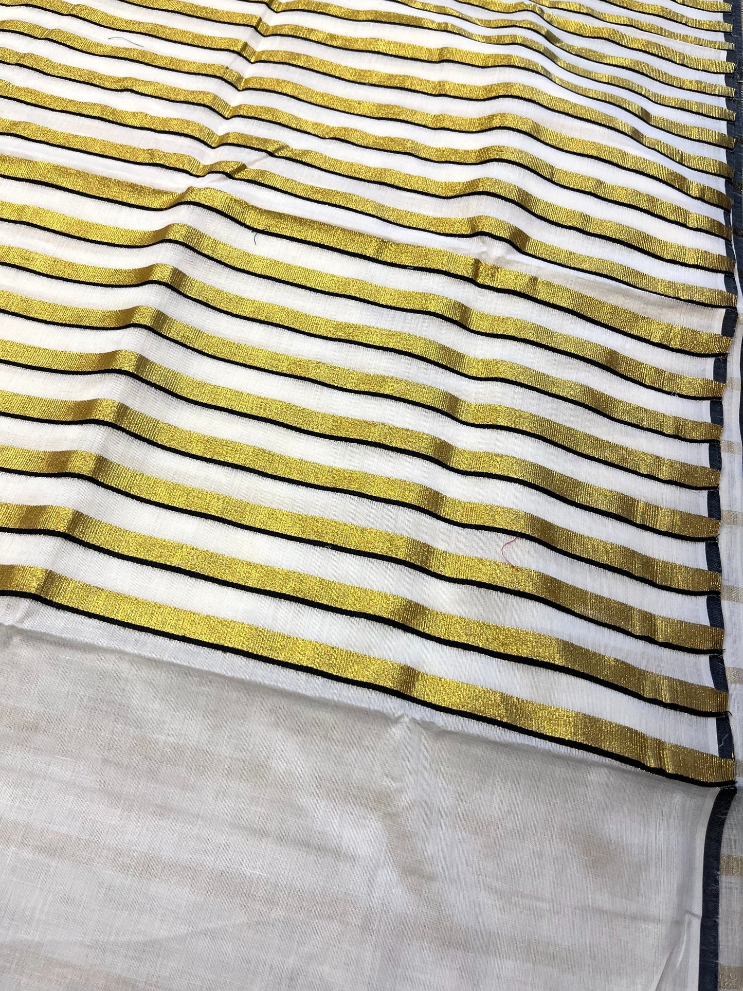 Southloom Puliyilakkara Black and Gold Kasavu Kerala Saree with Woven Blouse