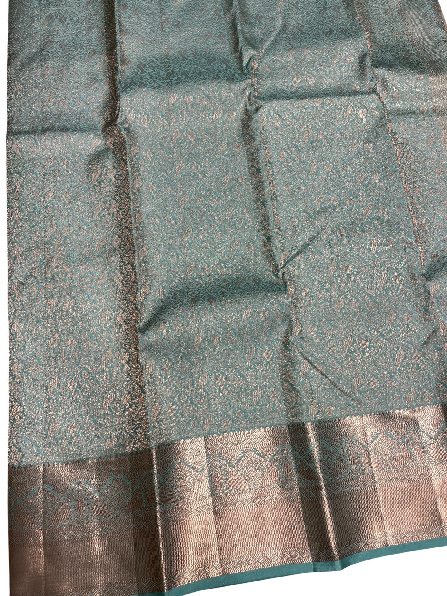 Southloom Pure Handloom Bridal Kanchipuram Silk Saree with Korvai Work