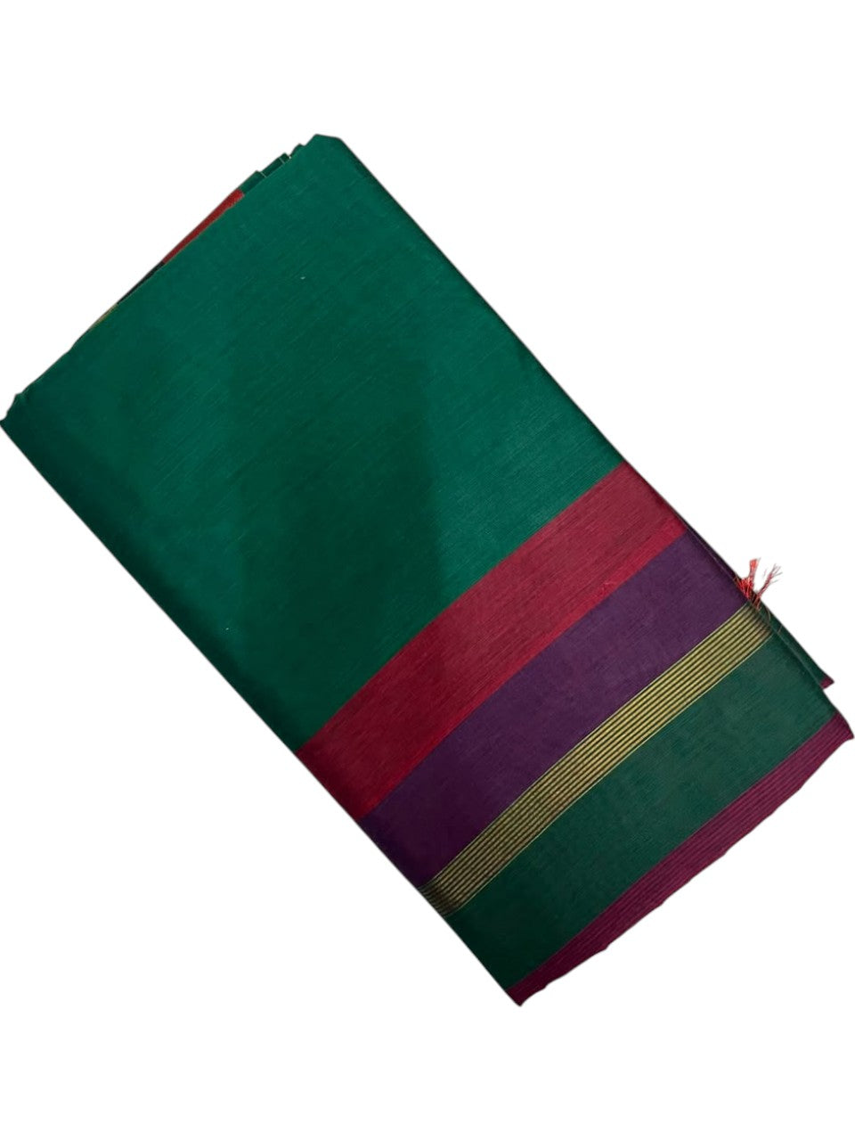 Southloom Maheshwari Cotton Saree With Temple Design on the Body and Borders In Maroon And Voilet SL471