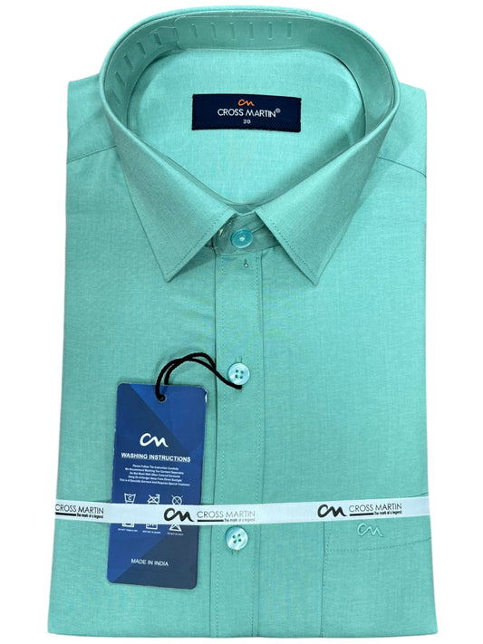 Southloom Pure Cotton Green PlainShirt SLSHIRT 38FS