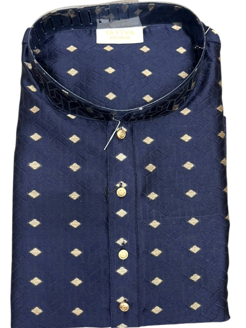 Southloom Blue woven Semi Silk Short Kurta for Men SL590