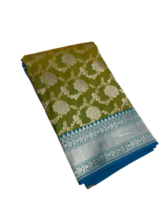 Southloom Banarasi Silk Saree with Woven Work on Body and Borders