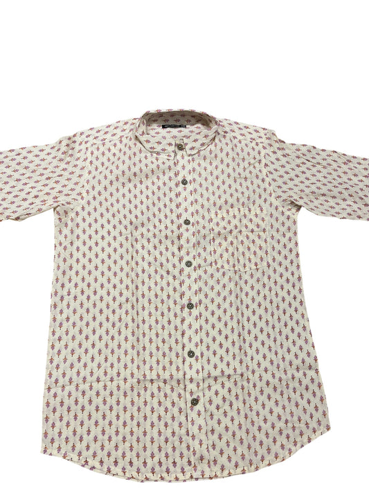 Southloom Jaipur Pure Cotton Block Printed Shirt for Men (Medium)