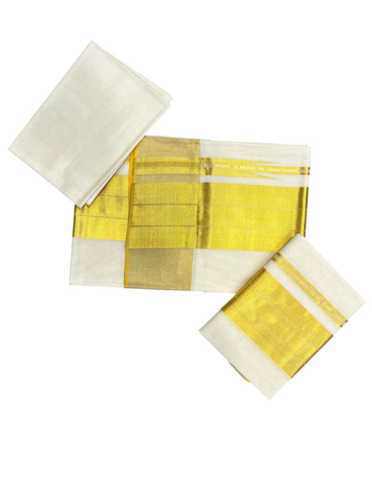 Southloom Super Premium Balaramapuram Handloom Cotton Unakkupaavu Wedding Pudava Set Mundu