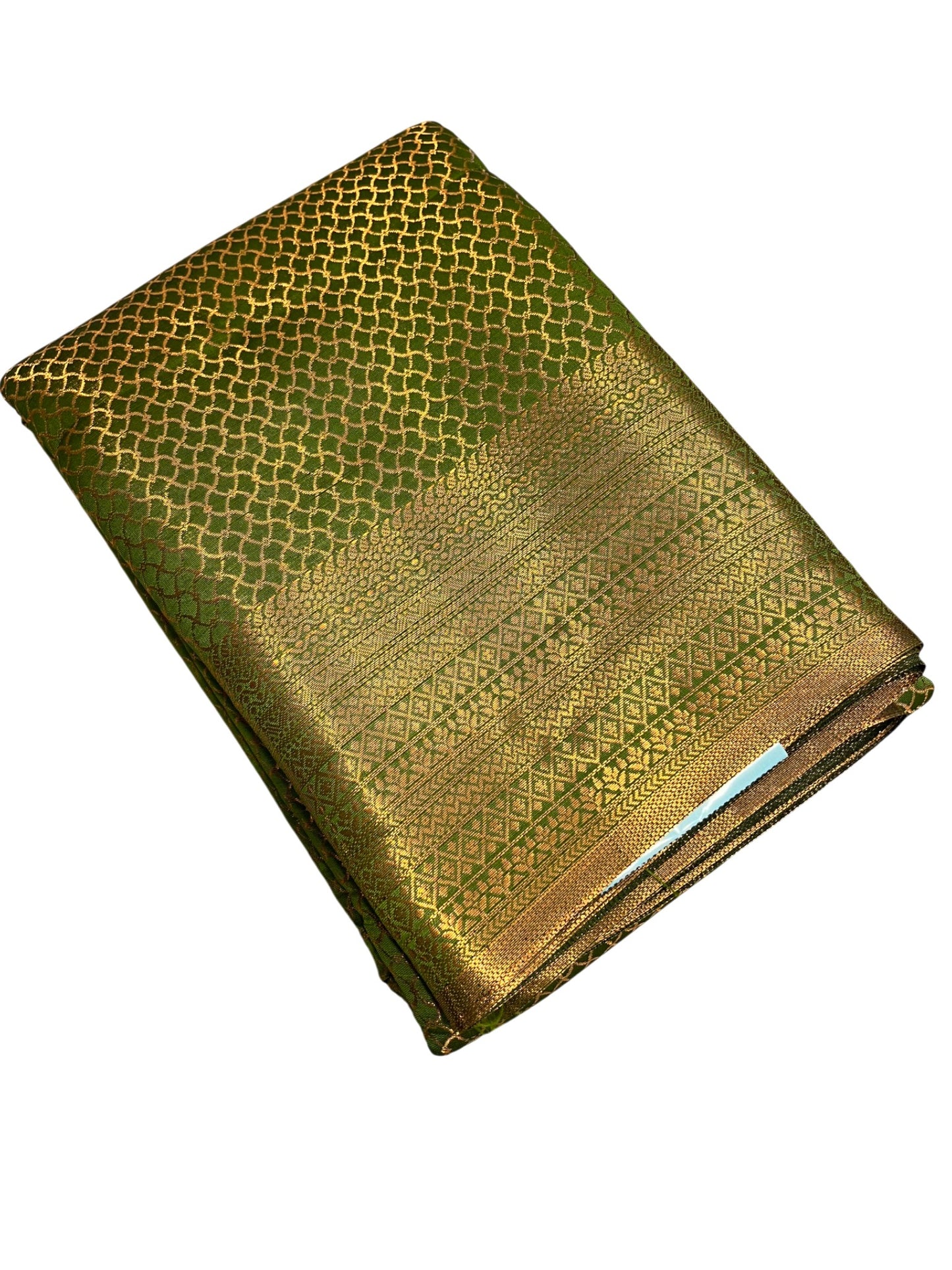 Southloom Brocade Silk Bridal Saree WIth Woven Borders And Blouse Piece