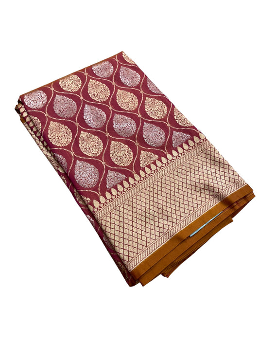 Southloom Pure Banarasi Silk Saree with Woven Work on Body and Borders