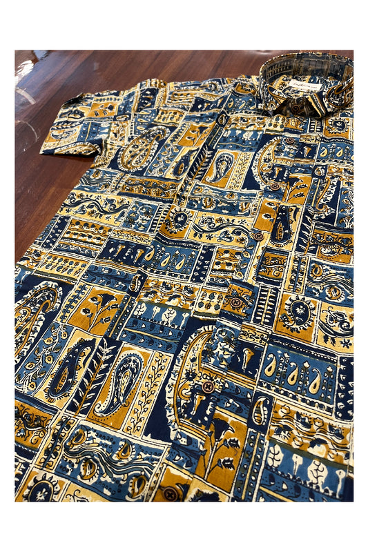 Southloom Jaipur Pure Cotton Printed Shirt For Men (Large)