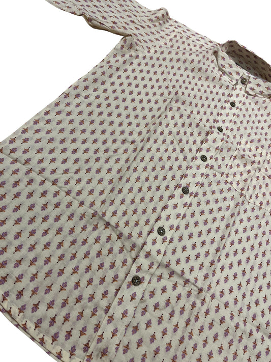 Southloom Jaipur Pure Cotton Block Printed Shirt for Men (Medium)