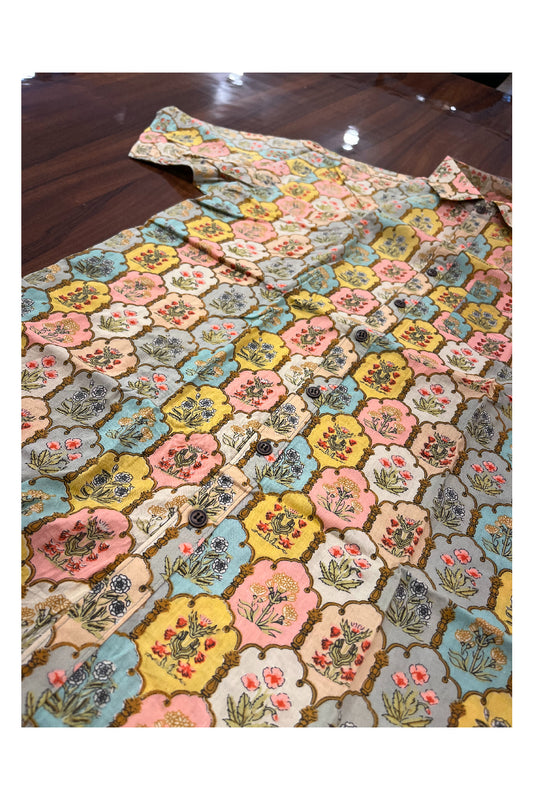 Southloom Jaipur Pure Cotton Printed Shirt For Men (3XL)