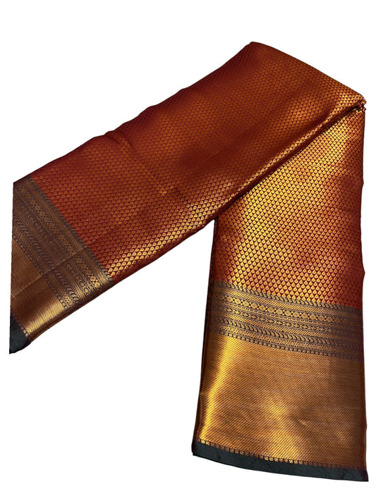 Southloom Premium Semi Silk Zari Work Brocade Saree in Bridal Maroon with Matching Pallu