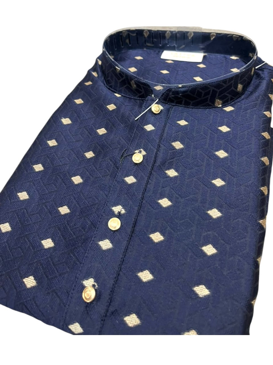 Southloom Blue woven Semi Silk Short Kurta for Men SL590