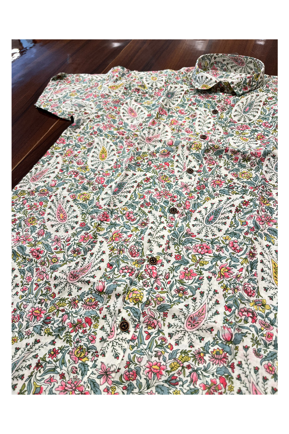 Southloom Jaipur Pure Cotton Printed Shirt For Men (XL)