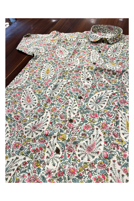 Southloom Jaipur Pure Cotton Printed Shirt For Men (XL)