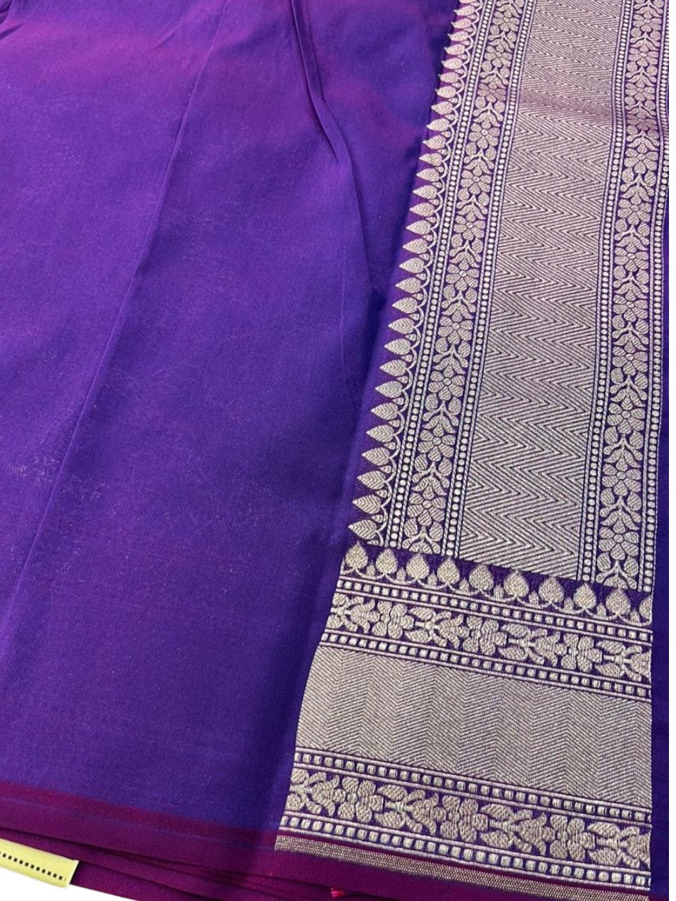 Southloom Pure Banarasi Silk Saree with Woven Work on Body and Borders (Blue And Magenta)