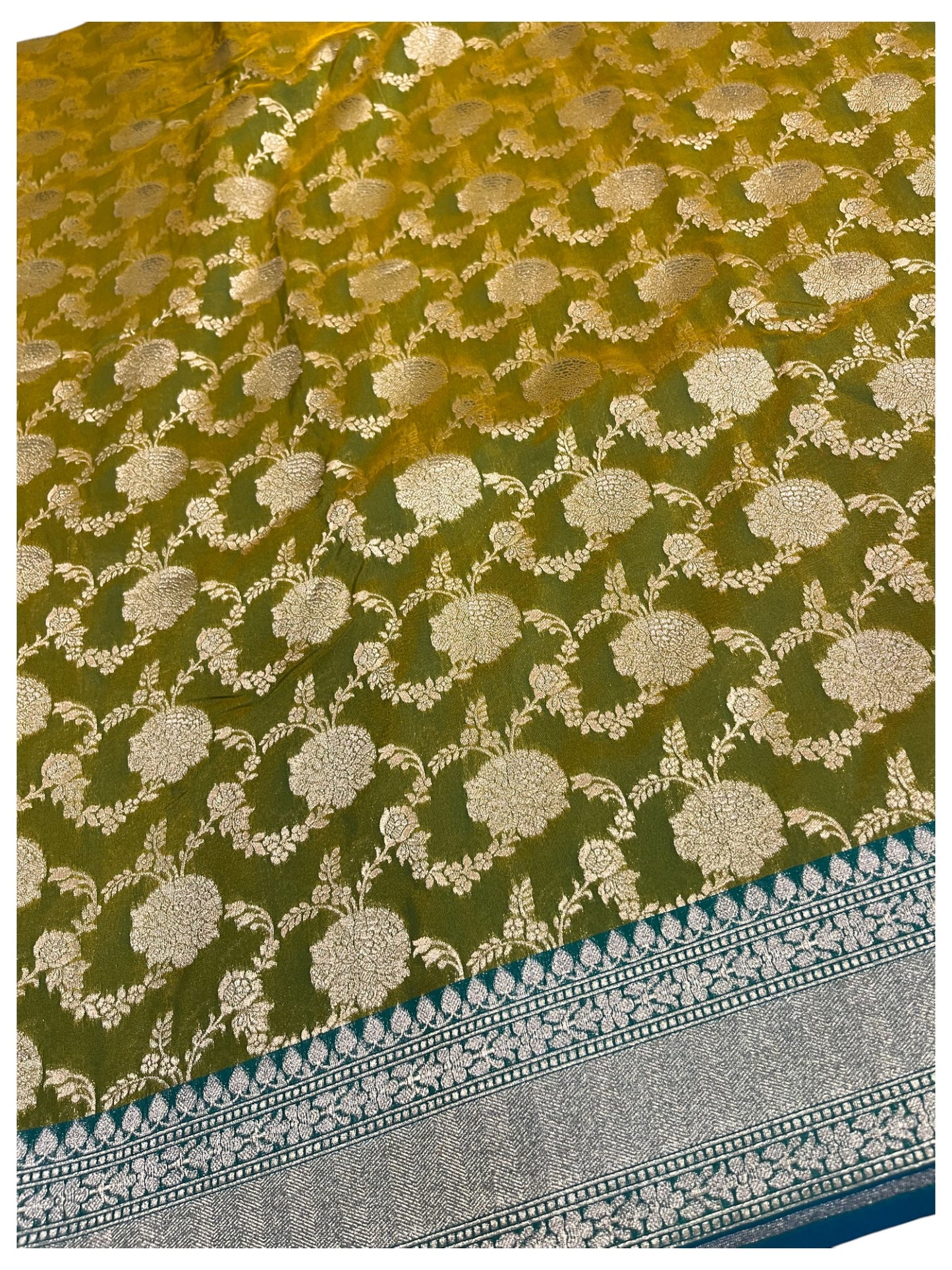 Southloom  Banarasi Silk Saree with Woven Work on Body and Borders