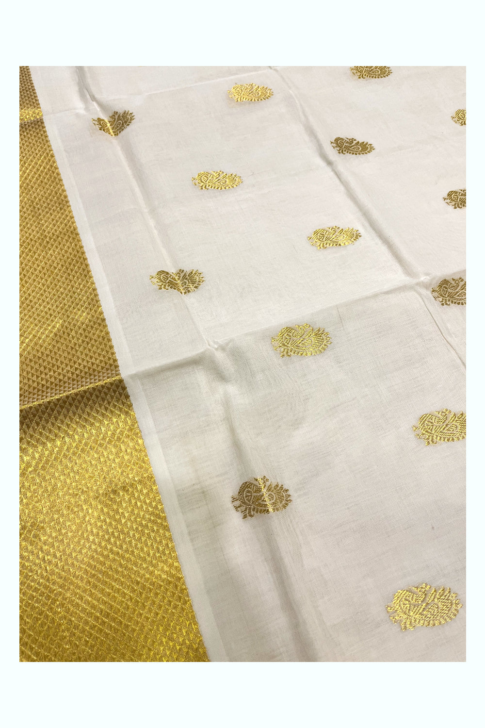 Southloom Premium Handloom Cotton Kasavu Saree with Heavy Woven Designs (Vishu 2024 Collection)