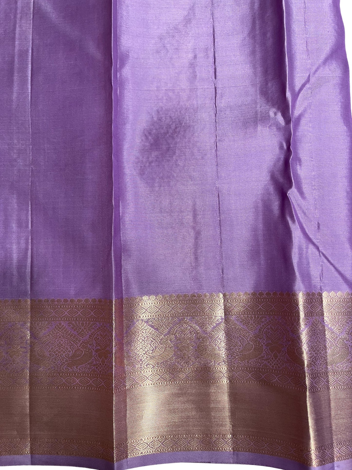 Southloom Pure Handloom Bridal Kanchipuram Silk Saree with Korvai Work (Lavendar)