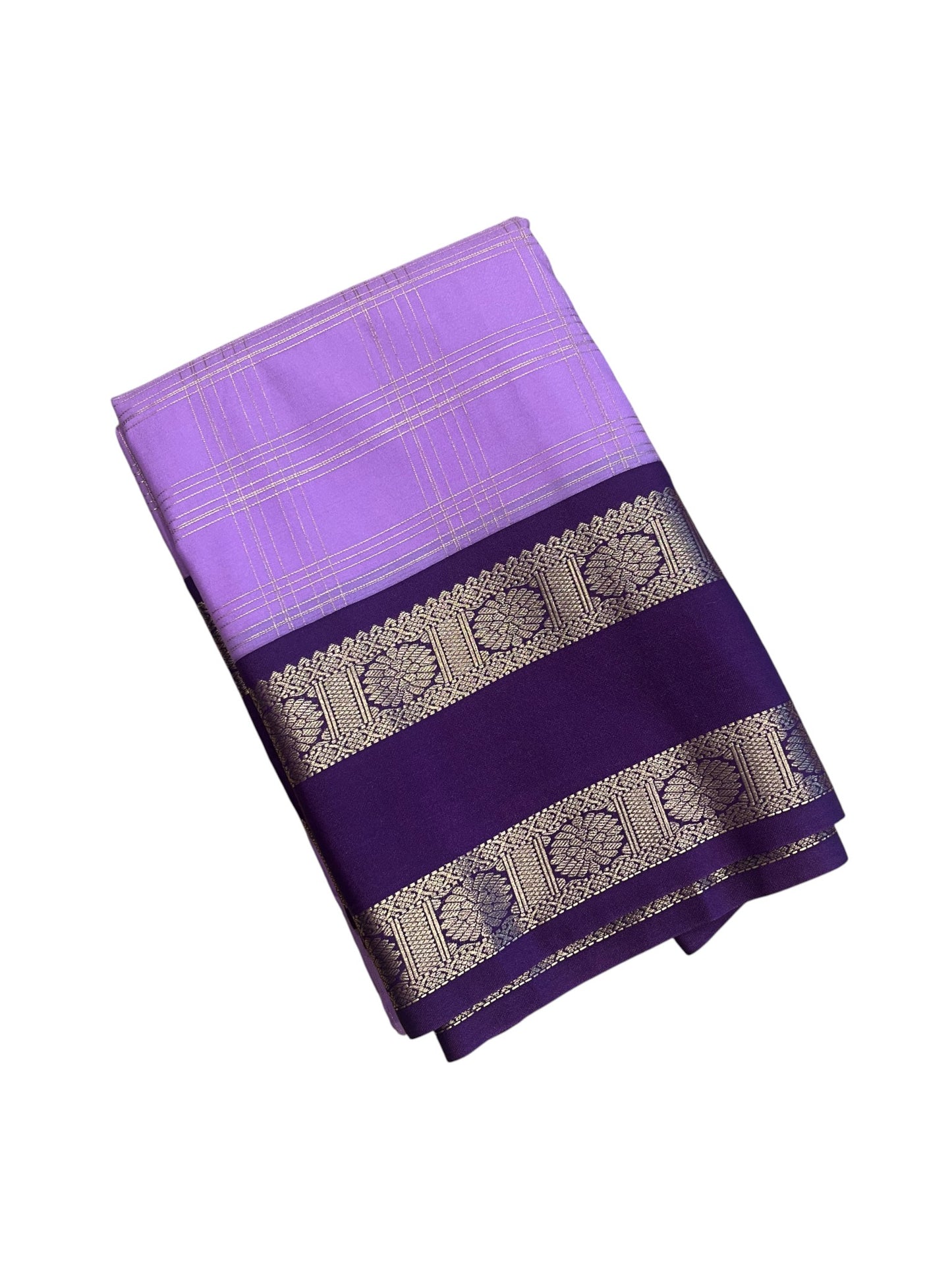 Southloom Banarasi Semi Silk Saree with Woven Work on Body(Lavender)